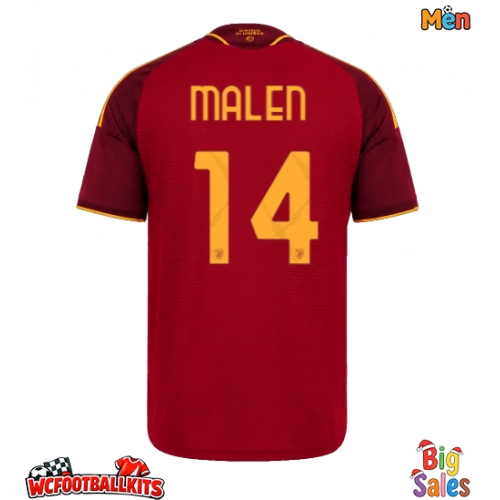 AS Roma Donyell Malen #14 Replica Home Stadium Shirt 2026-27 Short Sleeve